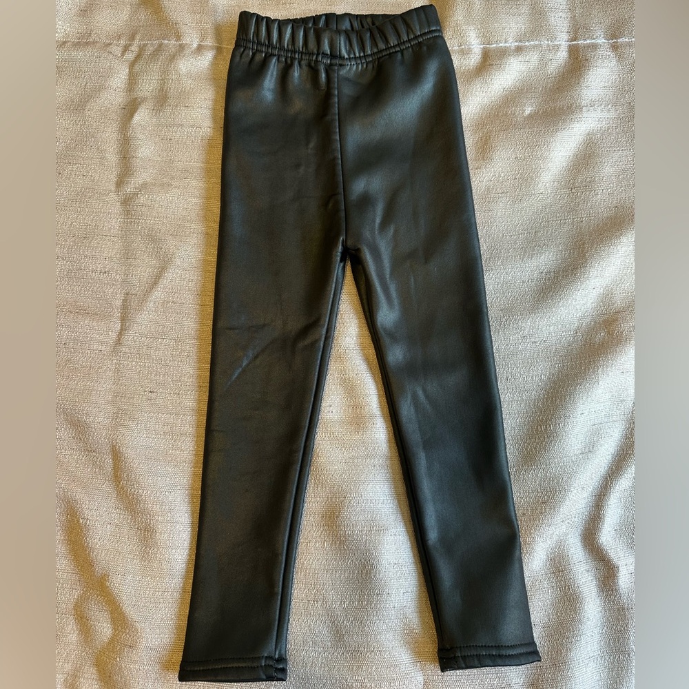 Kids Warm Black Leggings